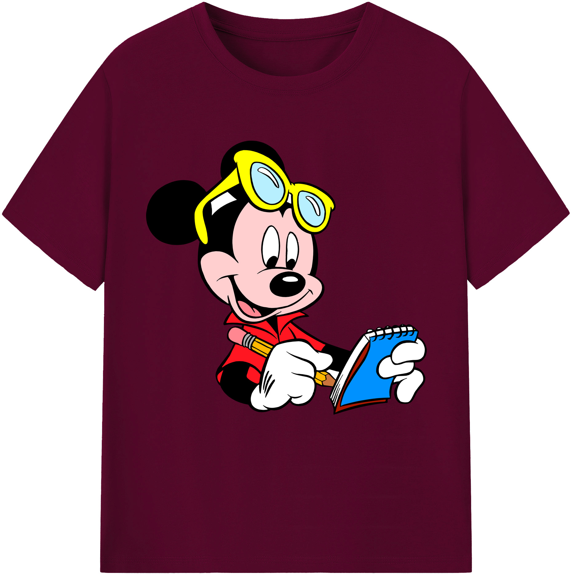 （画像用） ミッキーマウス Mickey Mouse レディースカジュアルプリントTシャツ（綿100％）